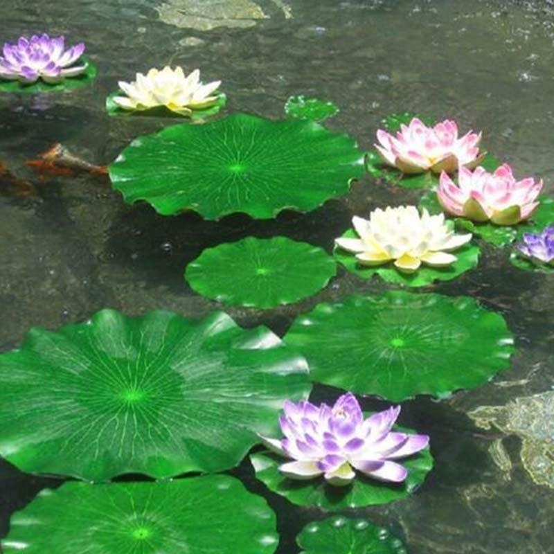 Aquarium Fish Pond - 2026 Artificial Water Lily Lotus Leaf
