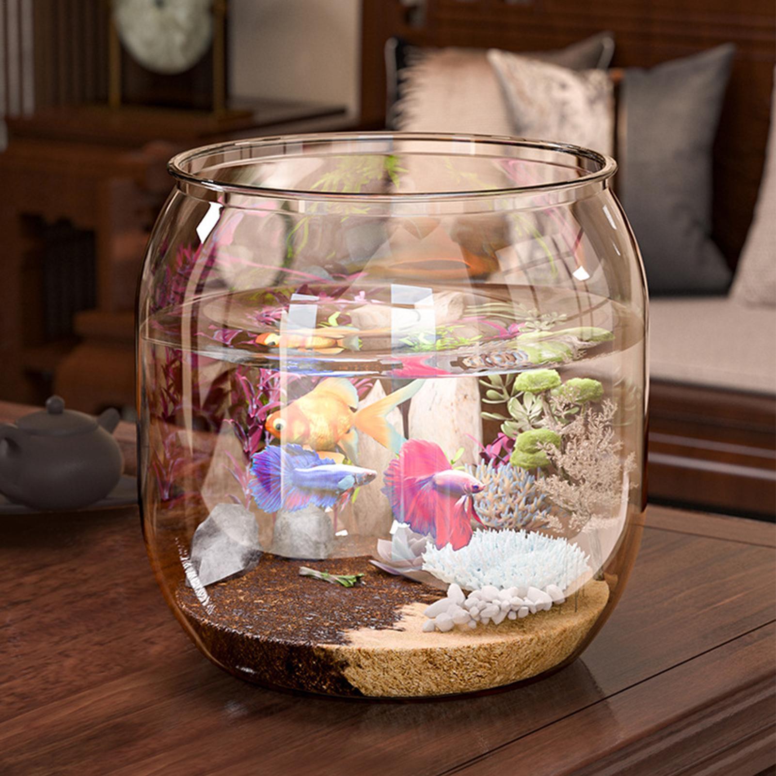 Aquarium Fish Restaurant - Mini Fish Bowl Decorative Clear Aquarium