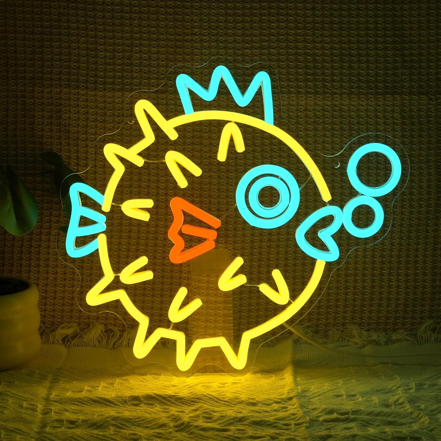Puffer Fish Neon Sign Dimmable - Aquarium Fish Restaurant 评论和价格