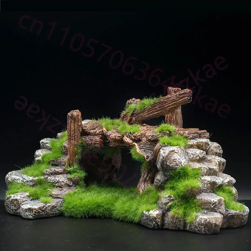 Creative Fish Tank Resin Ornam - Aquarium Fish Bridge 评论和价格