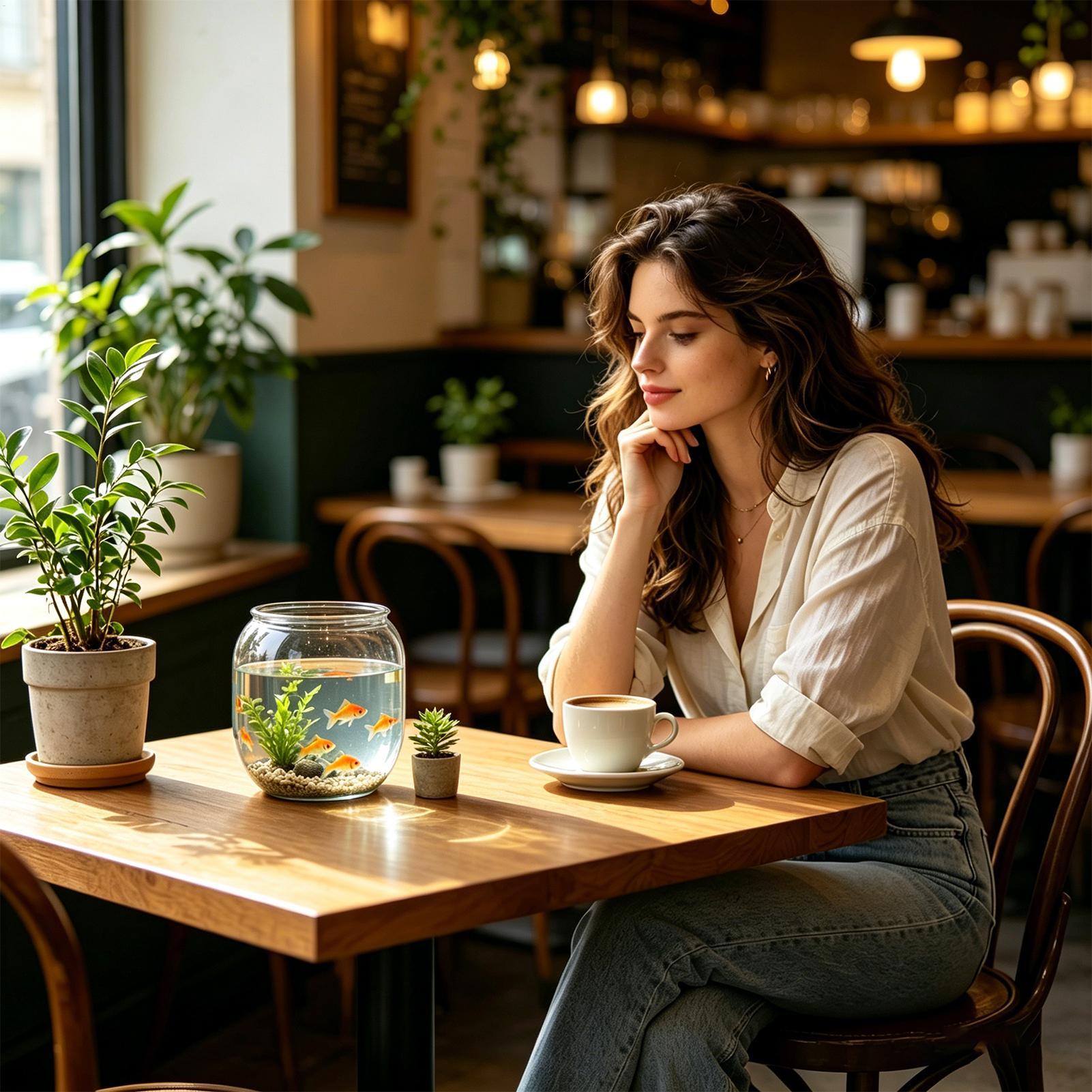 Round Fish Bowl Decorative Cle - Aquarium Fish Restaurant 评论和价格