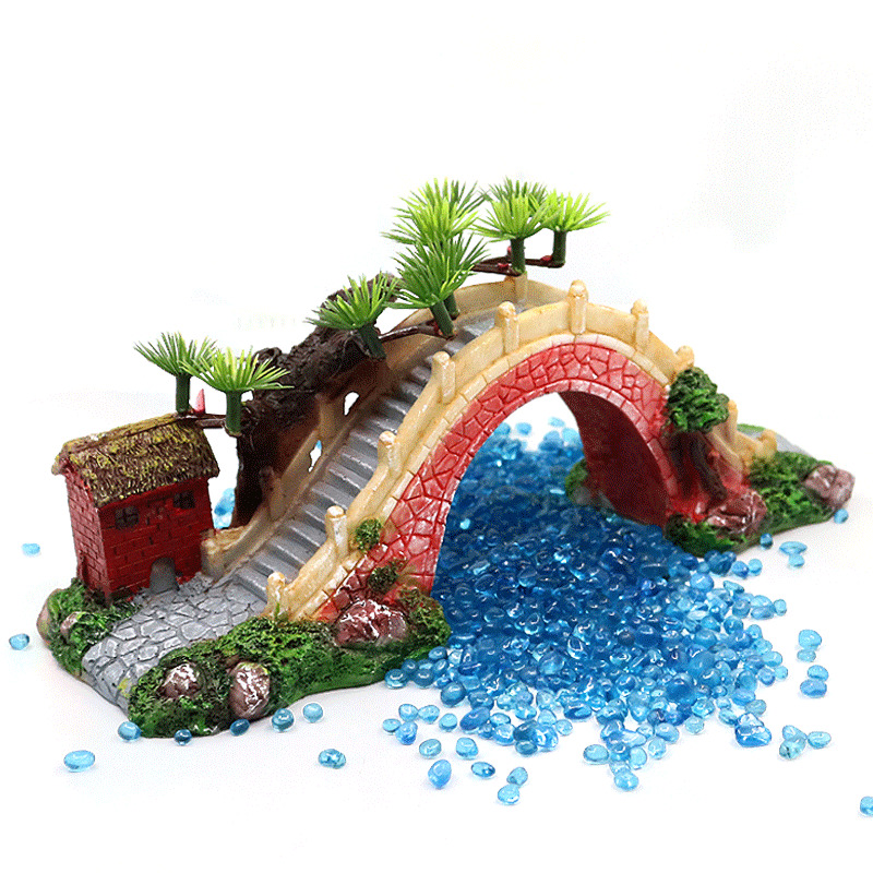 Fish Tank Aquarium Landscaping - Aquarium Fish Bridge 评论和价格