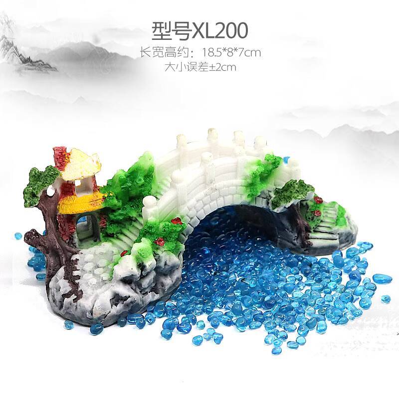 Fish Tank Aquarium Landscaping - Aquarium Fish Bridge 评论和价格