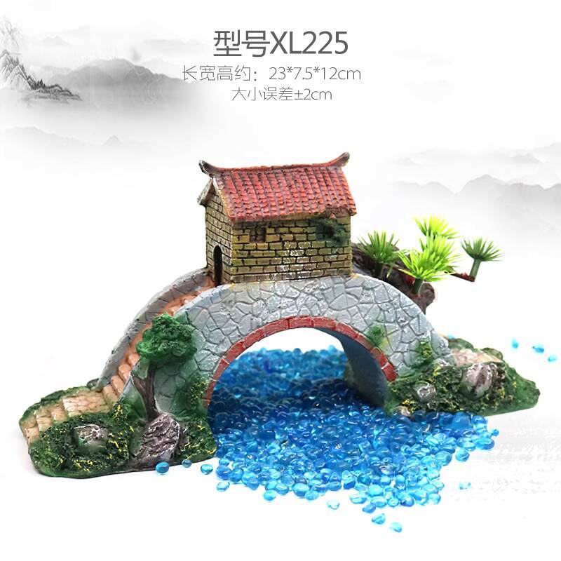 Fish Tank Aquarium Landscaping - Aquarium Fish Bridge 评论和价格