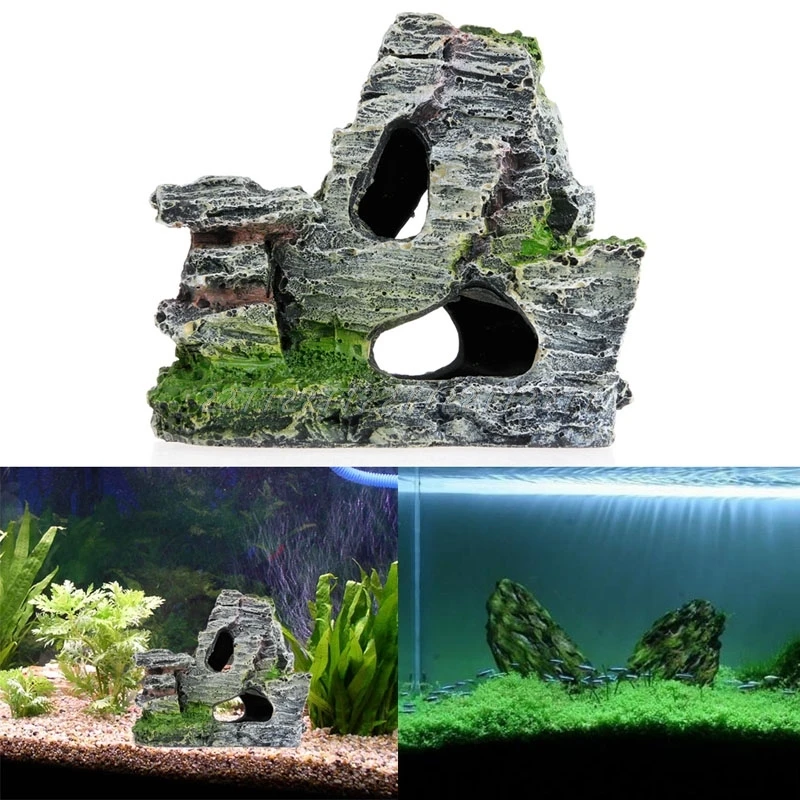 Mountain View Rockery Aquarium - Aquarium Fish Bridge 评论和价格