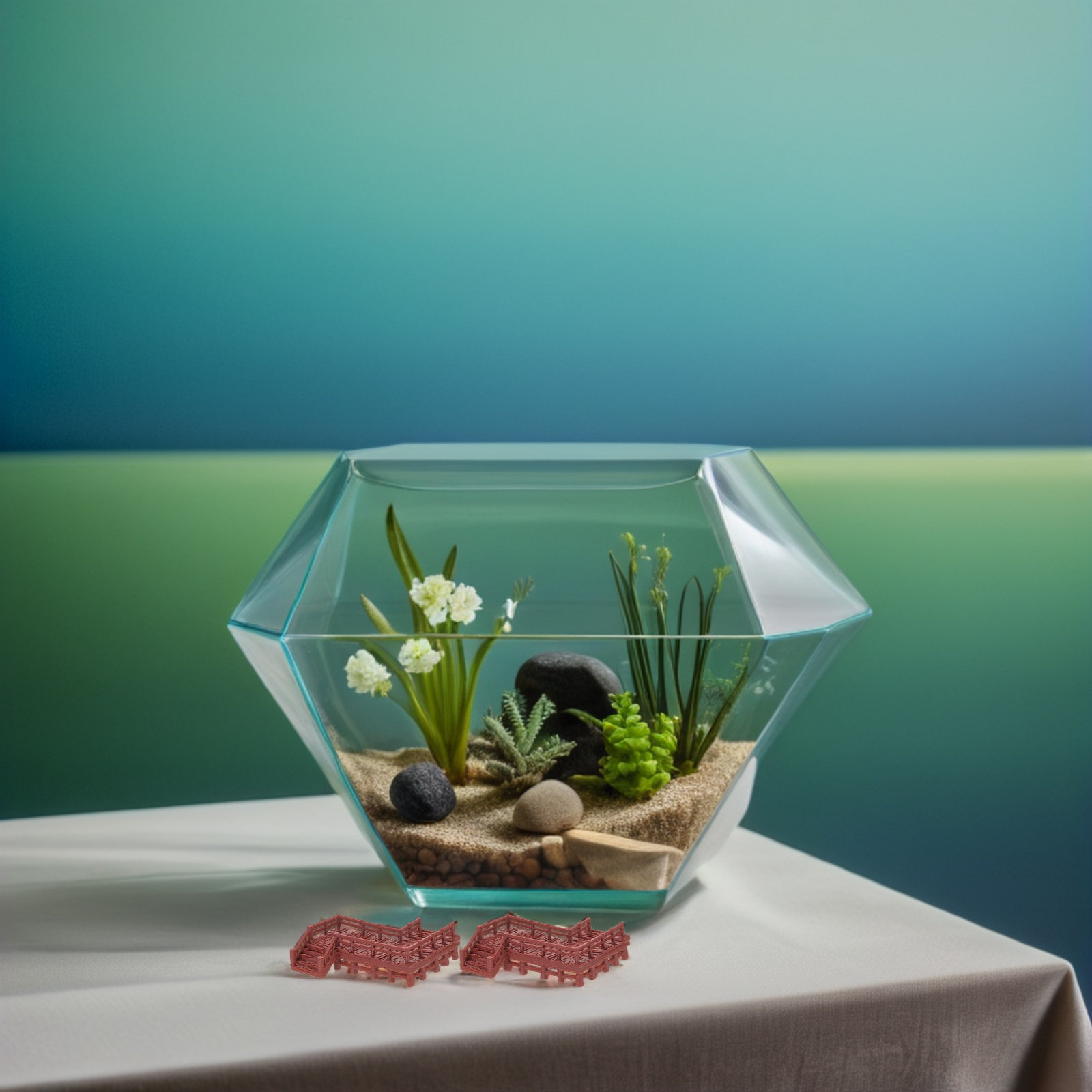4Pcs Miniature Landscape Bridg - Aquarium Fish Bridge 评论和价格