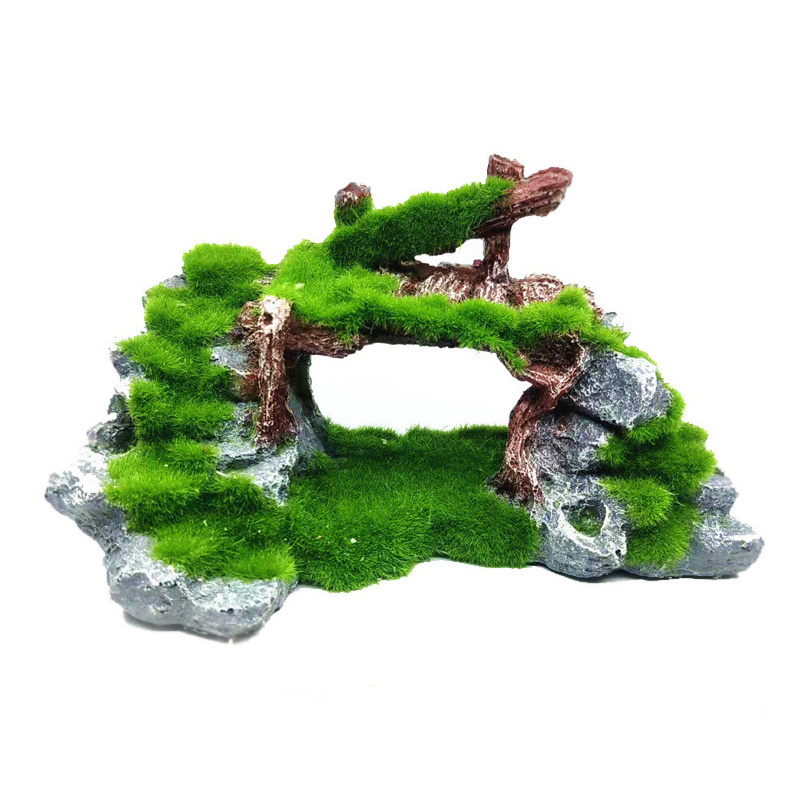1PC Resin Rockery Bridge Aquar - Aquarium Fish Bridge 评论和价格