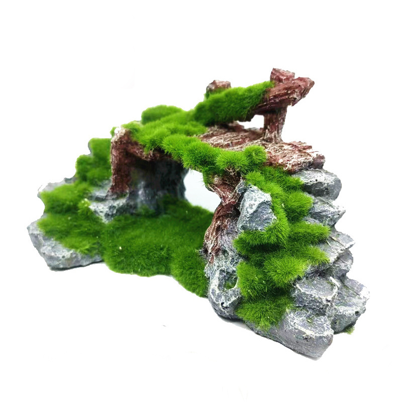 1PC Resin Rockery Bridge Aquar - Aquarium Fish Bridge 评论和价格