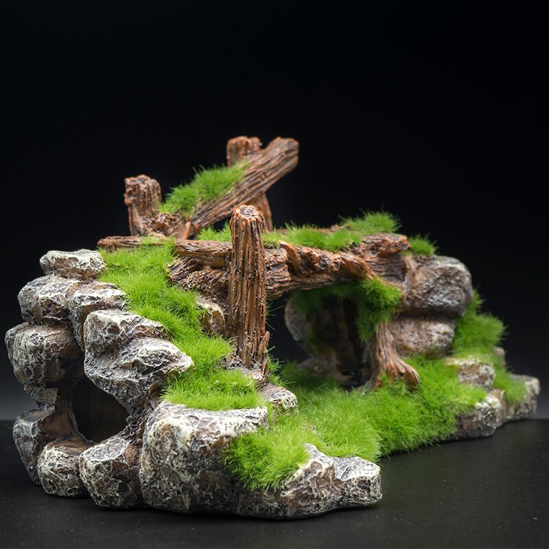 1PC Resin Rockery Bridge Aquar - Aquarium Fish Bridge 评论和价格