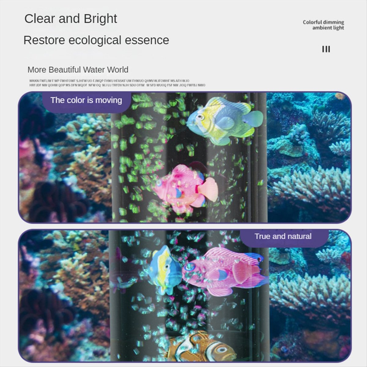 *A99Z Mini RGB Bubble Fish Lam - Aquarium Fish Colour 评论和价格